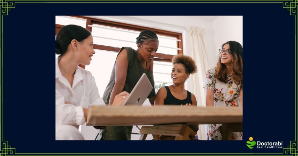 Four-women-discussing